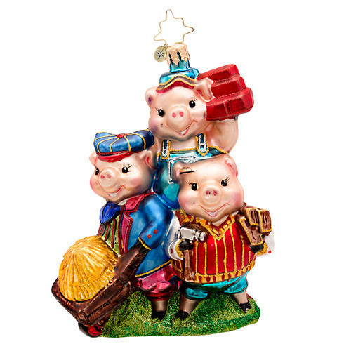 Piggly Constructors Ornament by Christopher Radko