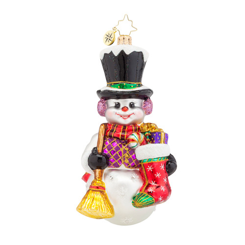 Snowy Sweeper Ornament by Christopher Radko