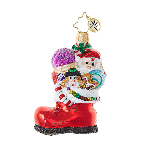 Sugar Boot Stack Little Gem Ornament by Christopher Radko