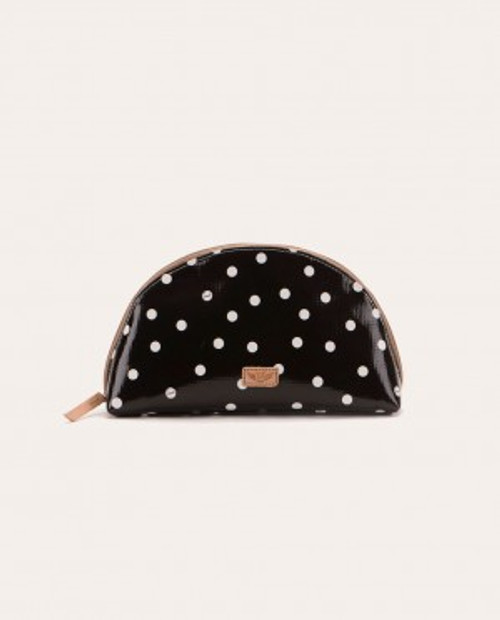 Cosmetic and Train Cases by Consuela: Black Polka Dot Legacy Large Domed Cosmetic by Consuela