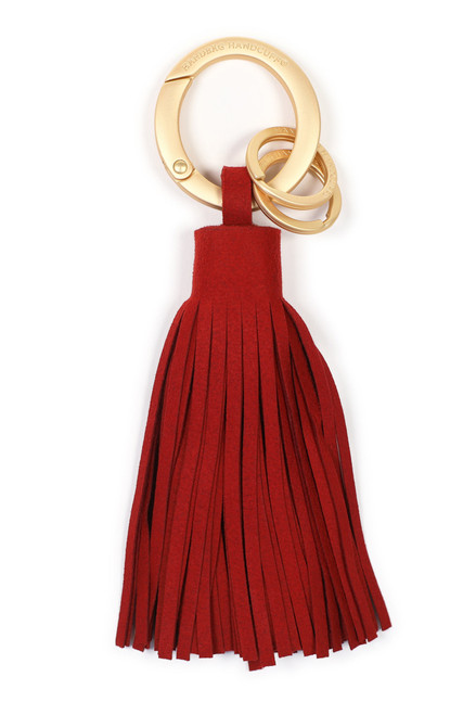 Red (Crimson) Tassel Key Chain by Handbag Handcuff
