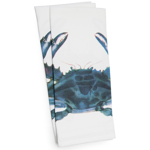 Set of 2 - Blue Crab Kitchen Towels by Golden Rabbit