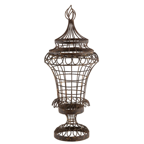 Small Leaf Urn With Flame Top by Aidan Gray