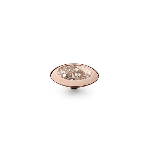 Rose Patina 16mm Rose Gold Interchangeable Top by Qudo Jewelry