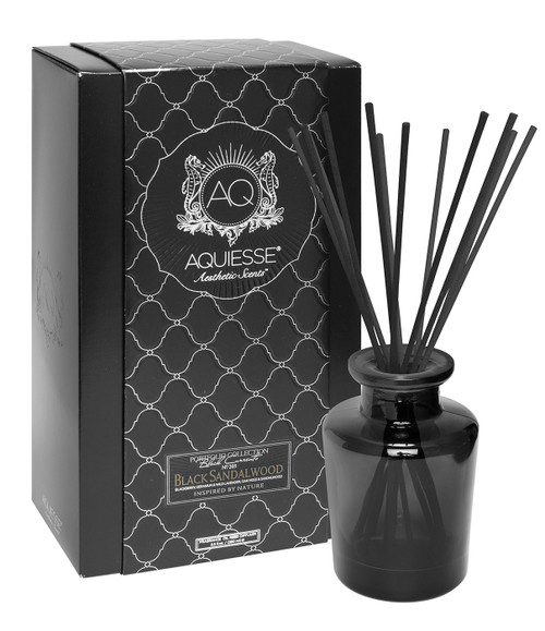 Black Sandalwood Reed Diffuser Set by Aquiesse