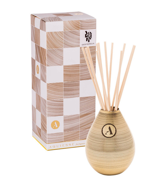 Mindful Oud Vanilla Reed Diffuser Set by Aquiesse