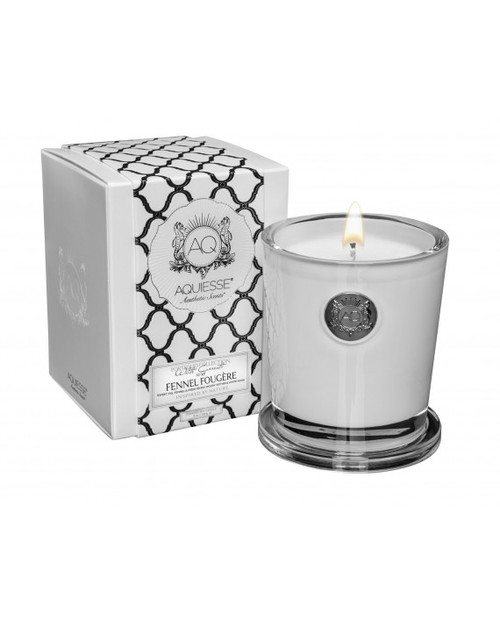 Fennel Fougere Large Soy Candle with Gift Box by Aquiesse