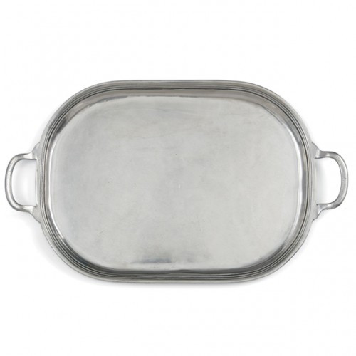 Peltro Large Oval Tray - Arte Italica