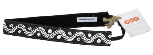 Black Dragon Flower Woven Headband