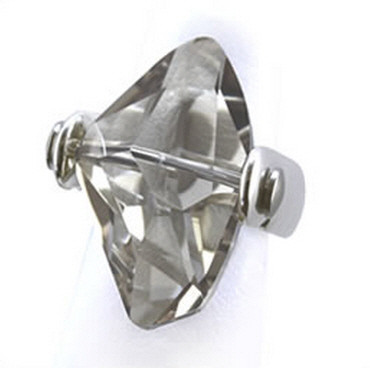 Silver Swarovski Abstract Design Bar