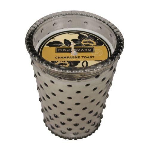 Champagne Toast 14 oz. Hobnail Mink Glass Jar Candle by Boulevard