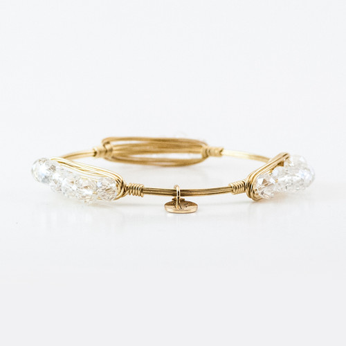 Dillon Clear Millie Large 8" Bangle by Bourbon and Boweties