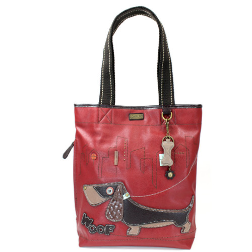 Burgundy Wiener Dog Everyday Tote