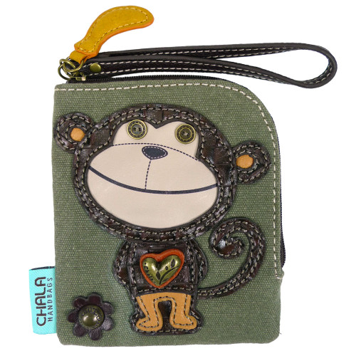 Monkey Chala ZipWallet - Olive