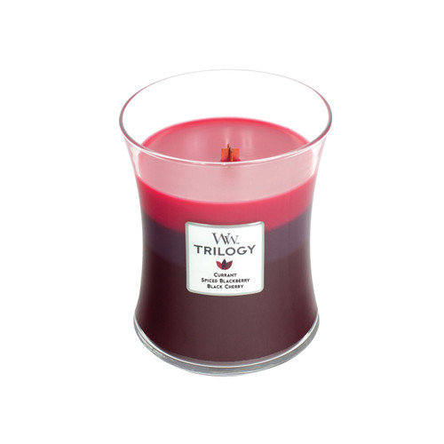 WoodWick Candles Sun-Ripened Berries Trilogy 10 oz. Jar Candle