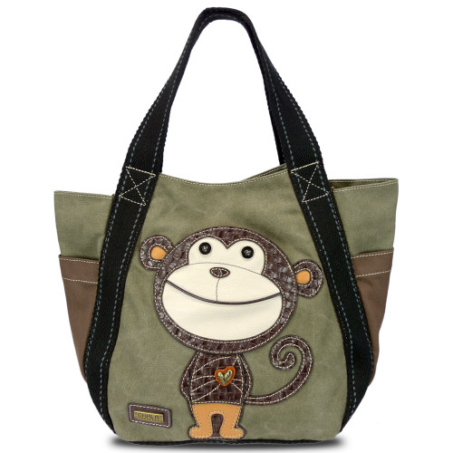 Olive Monkey Carryall Zip Tote