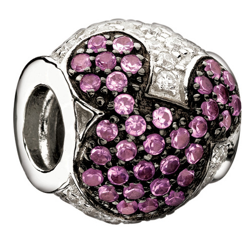 Jeweled Mickey - Pink & Clear CZ