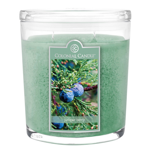 NEW! - Juniper Berry 22 oz. Oval Jar Colonial Candle