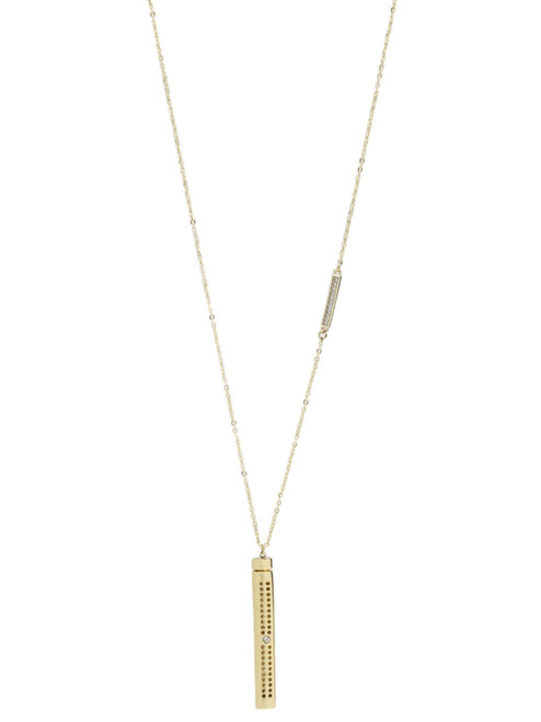 Gold Tube Diffuser Essential Oil Necklace by Cosmo Style Jewelry
