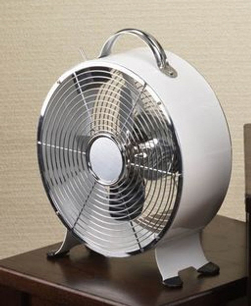 Metal Box Fan- White