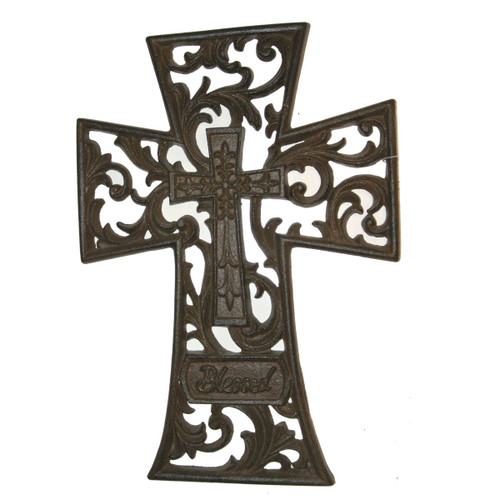 Blessed Cast Iron DeLeon Wall Cross