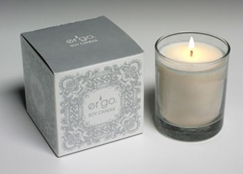 Black Currant Pearl Candle by Er'go - Silver