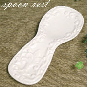 Cream Colored Spoon Rest