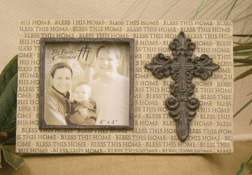 "Bless This Home" 4x4 Photo Frame