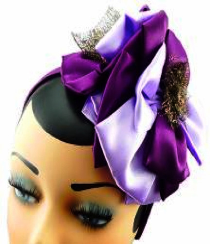 Purple & Lavender Satin Bow Headband