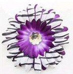 Purple Zebra Flower Clip
