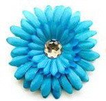 Turquoise Flower Clip