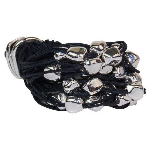 Black Large Silver Nugget Bracelet by Gillian Julius