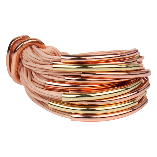 Blush Rose Gold & Gold Multi Tube Bracelet by Gillian Julius
