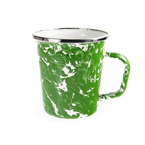 New Green Swirl 16 oz. Latte Mug by Golden Rabbit