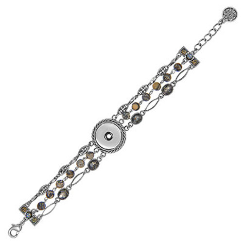 Morning Mist 1 Snap Gemstone Bracelet by Ginger Snaps