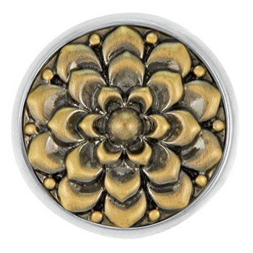 Brass Peony Fashion Snap by Ginger Snaps