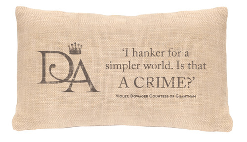 A Crime Violet's Wisdom Pillow Downton Abbey Collection by Heritage Lace