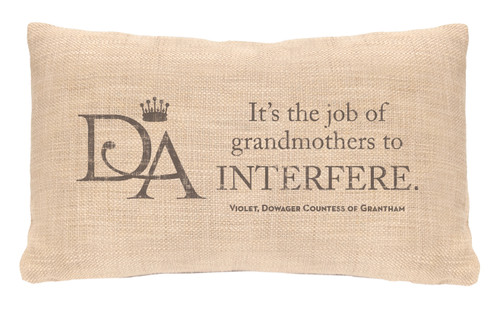 Interfere Violet's Wisdom Pillow Downton Abbey Collection by Heritage Lace