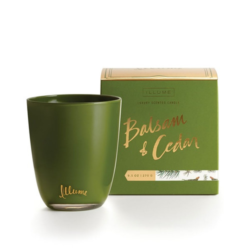 Balsam & Cedar Large Boxed Glass Illume Candle