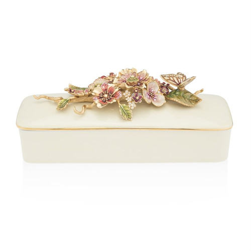 Jay Strongwater Clara Floral Branch Box