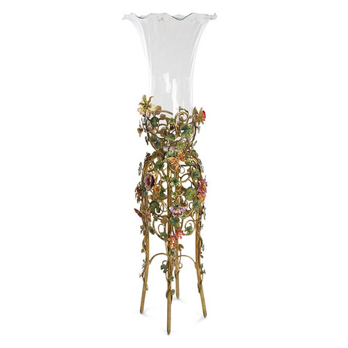 Jay Strongwater Madden Floral Standing Vase