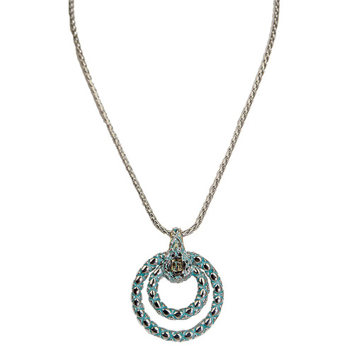 Palermo Turquoise Pave Swinging Slider with Chain by John Medeiros
