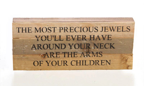 The Most Precious Jewels 14" x 6" Wall Art - Original Wood - Second Nature By Hand