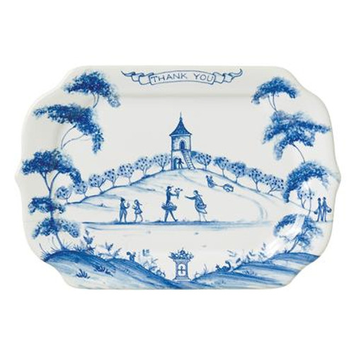 Country Estate Delft Blue Thank You Gift Tray by Juliska