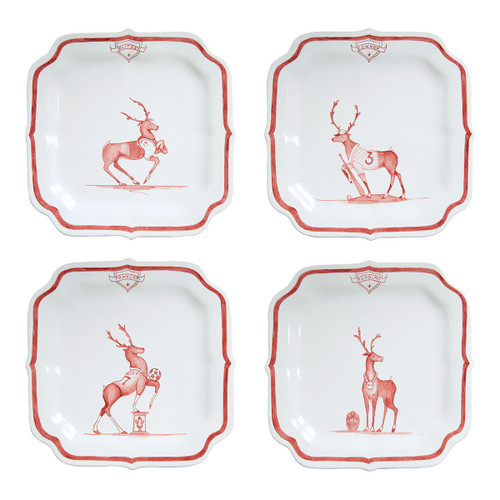 Country Estate Reindeer Games Ruby "Team Sports" Party Plates