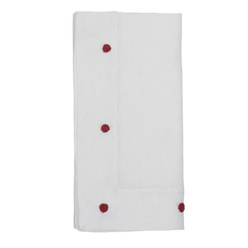 Berry Embroidered Ruby Napkin by Juliska