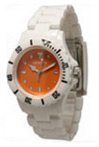 Orange - White Ice Style Watch - Snap Closure