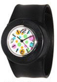 Black Multi Wide Boader Multi Slap Style Watch