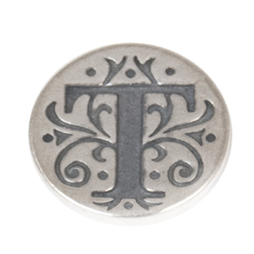 "T" Sterling Silver Alphabet JewelPop - KJP020Si Kameleon Jewelry {Legacy}