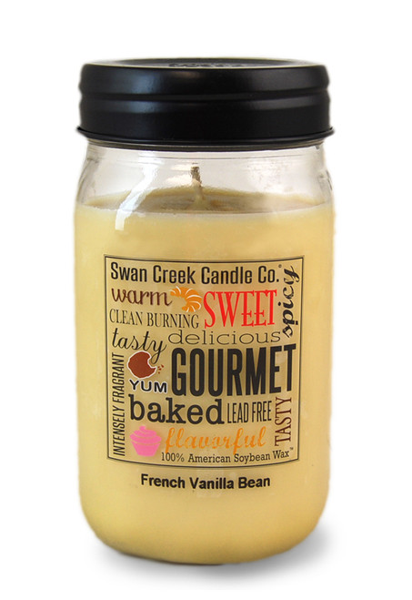 French Vanilla Bean 24 oz. Swan Creek Kitchen Pantry Jar Candle